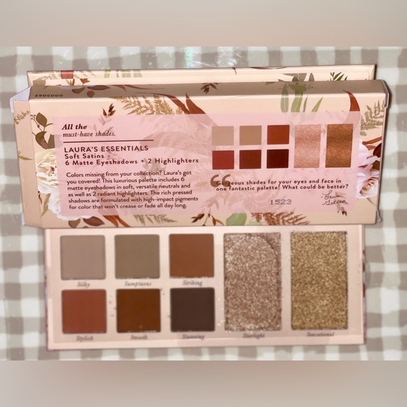 Laura Geller Essentials Soft Satins Palette 8-shades Eyeshadow & Highlighter - Picture 2 of 10